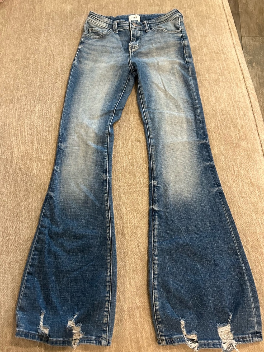 BKE Youth Distressed Bootcut Stretch Jeans – Girls Size 14